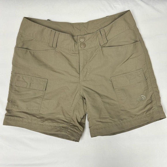 The North Face Pants - The North Face Convertible Tan Beige Zip Off Cargo Hiking Shorts Women's Size 6